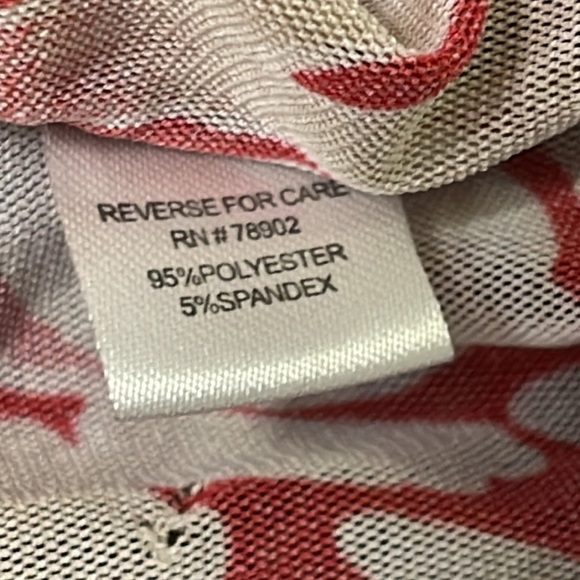 Erin London Women’s Abstract Blouse Plus Size M Red Tones - Picture 11 of 11